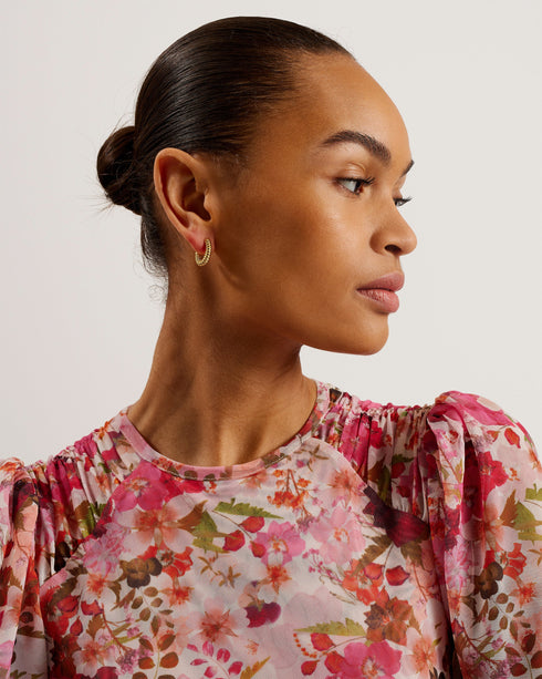 MILDRD-Dresses-Mesh Mini Dress With Shoulder Gathers- Ted Baker Romania